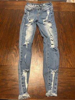 S.O.N.G. Curvy High Rise Distressed Skinny Ankle Jeans Size 1/25